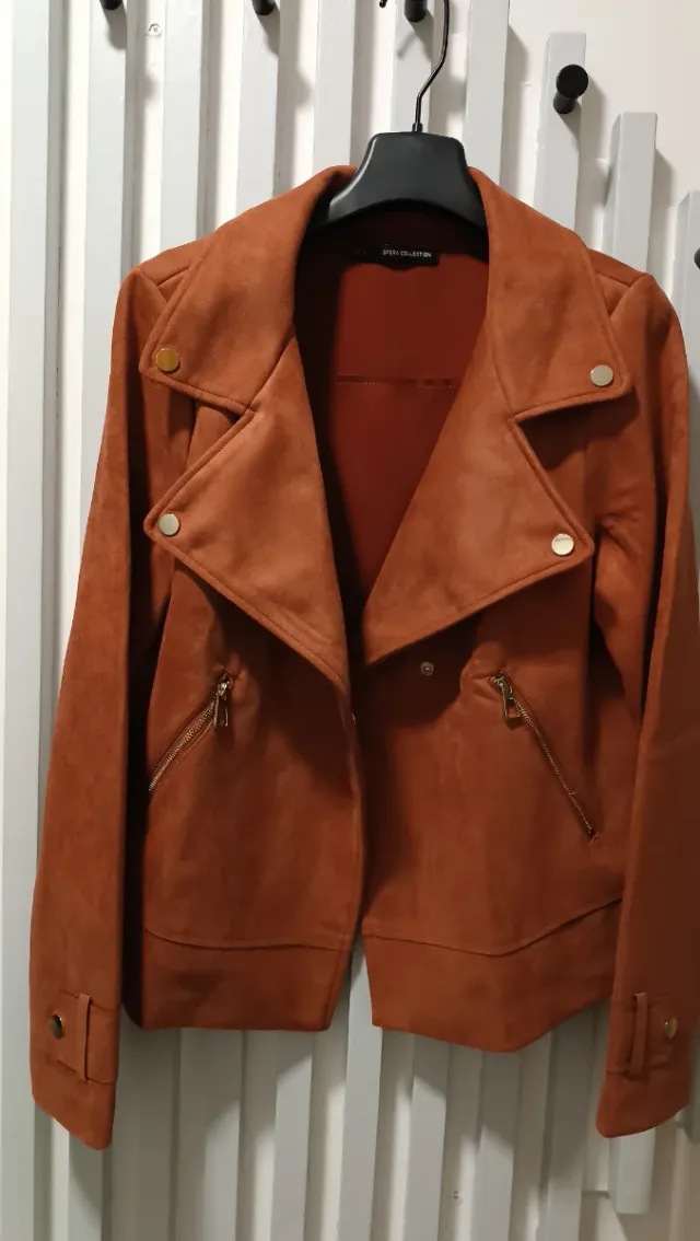 Cazadora Sfera antelina color teja Talla S