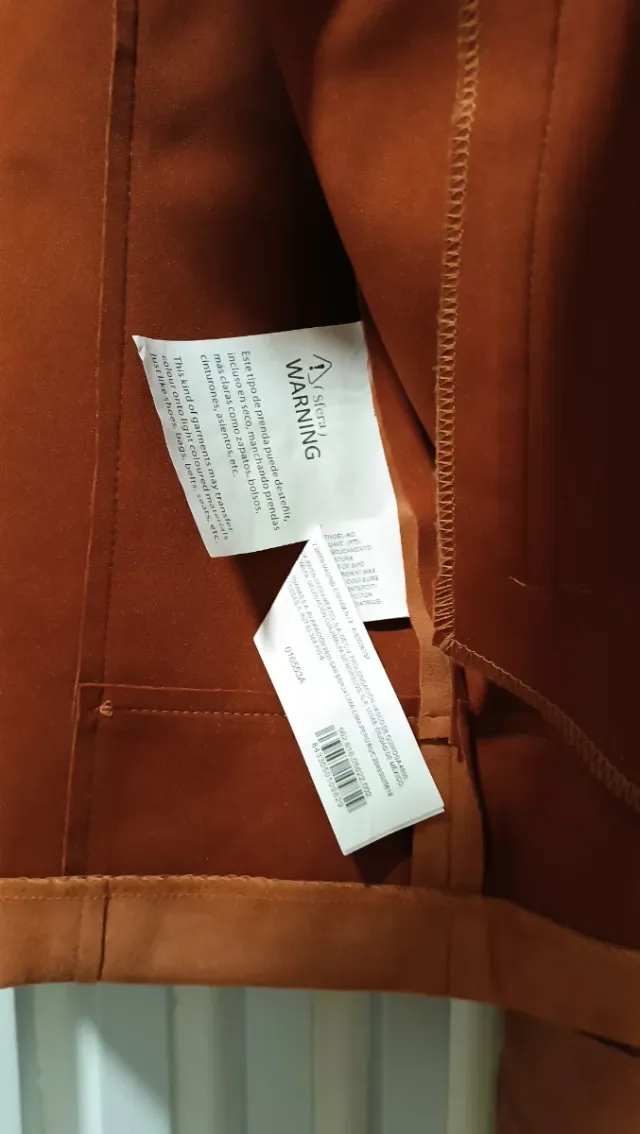 Cazadora Sfera antelina color teja Talla S