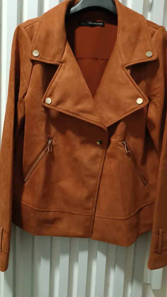 Cazadora Sfera antelina color teja Talla S