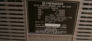 Radio Casete Pioneer Plata