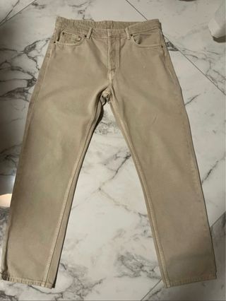 Pantaloni beige straight fit