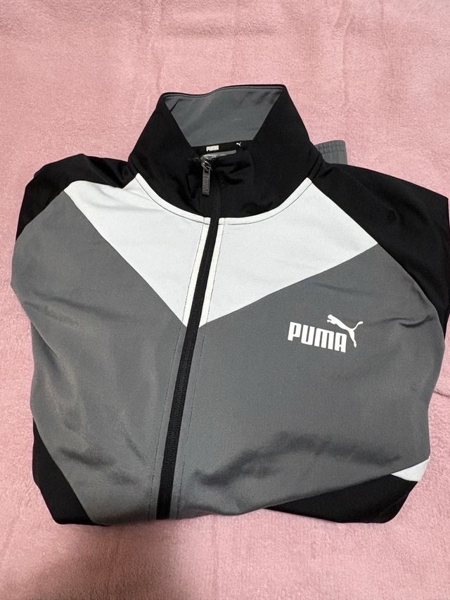 Felpa Tuta Puma Grigia e Nera