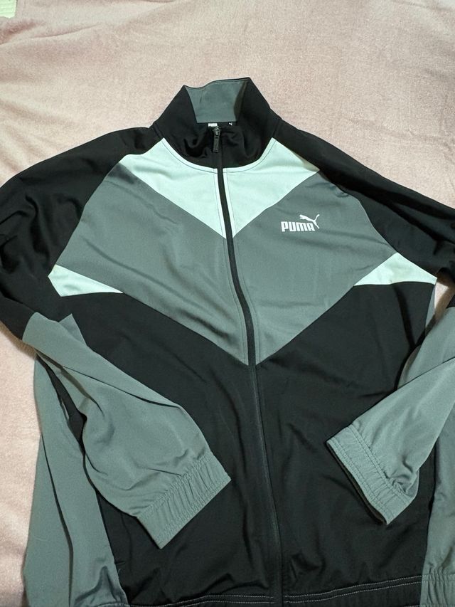 Felpa Tuta Puma Grigia e Nera