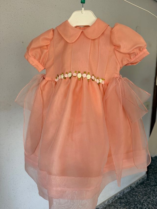 Vestido niña coral para eventos