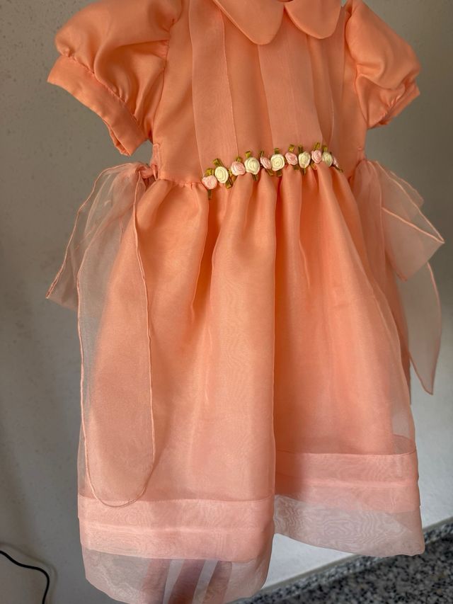 Vestido niña coral para eventos