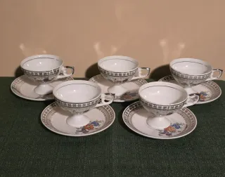 Set 5 Tazzine Caffè Bavaria Porcellana