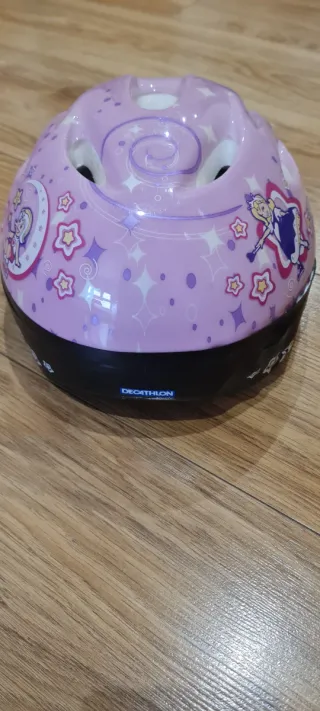 Casco Bicicleta Niña Princesa Lila