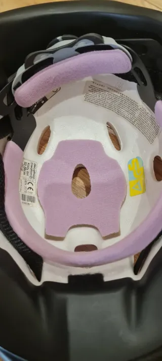 Casco Bicicleta Niña Princesa Lila