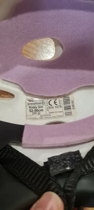 Casco Bicicleta Niña Princesa Lila