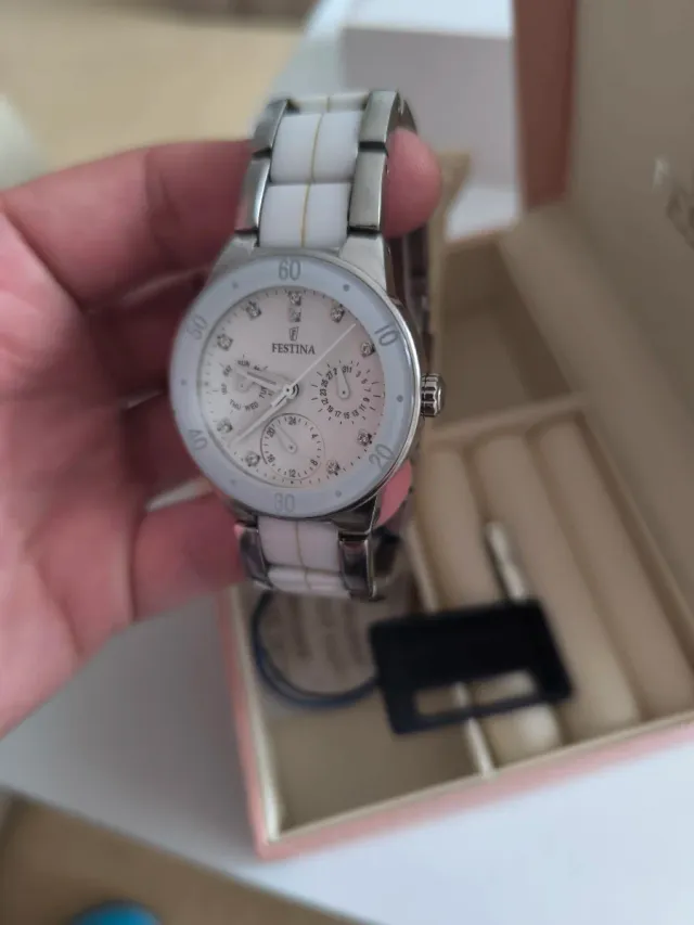 Reloj Festina Mujer Plata y Blanco