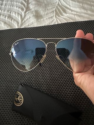 Gafas Ray Ban Aviator Plata y Azul