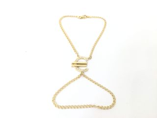 manita oro 18k con piedra con circonita