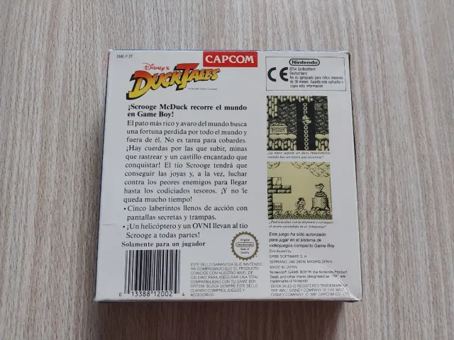 DUCK TALES PAL ESPAÑA NINTENDO GAME BOY