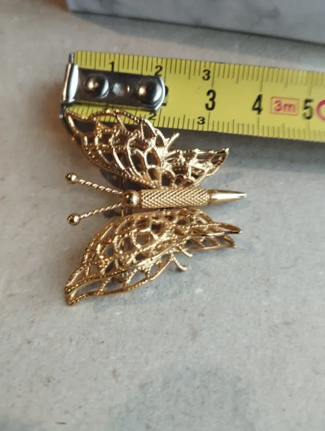 BROCHE DE MARIPOSA VINTAGE FIRMA DE MONET