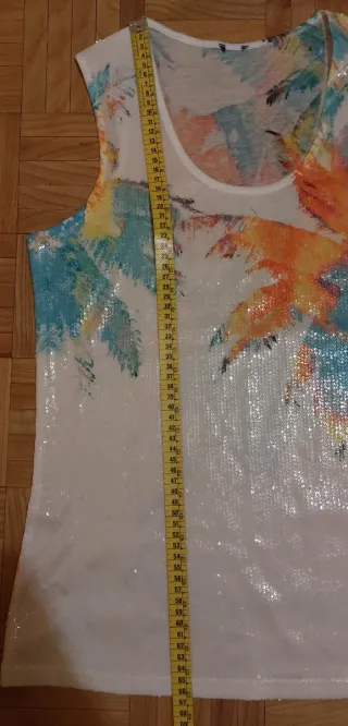 Camiseta sin mangas Adolfo Domínguez estampada