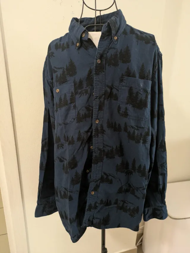 Camicia Uomo CHAPS Fantasia Bosco Taglia L
