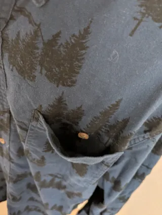 Camicia Uomo CHAPS Fantasia Bosco Taglia L