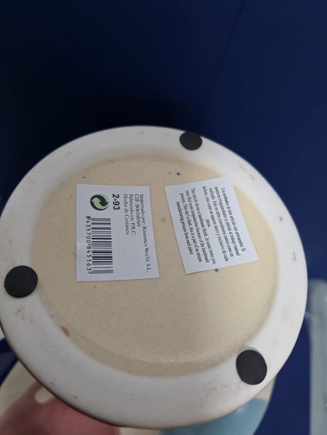 Florero de Cerámica con Asas Multicolor