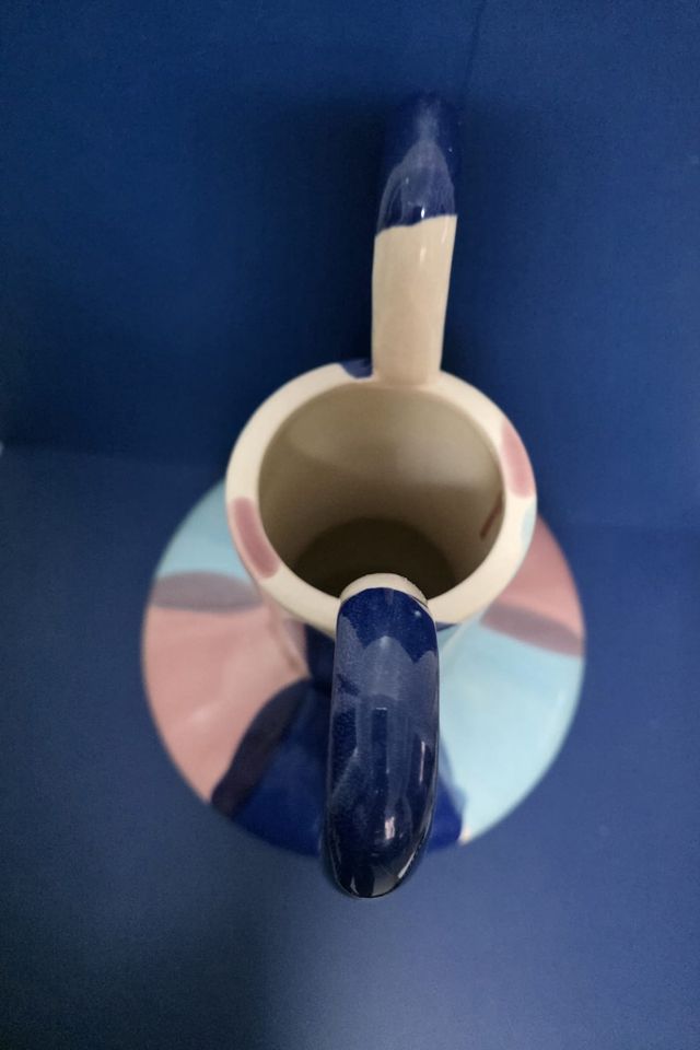 Florero de Cerámica con Asas Multicolor