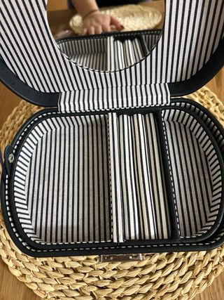 Joyero grande azul con detalles dorados