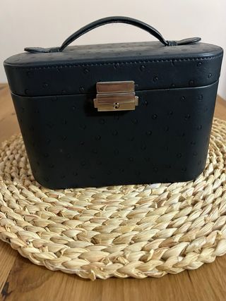 Joyero grande azul con detalles dorados