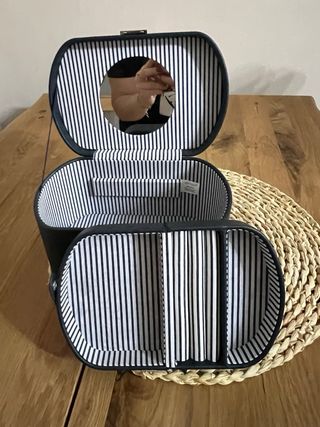 Joyero grande azul con detalles dorados