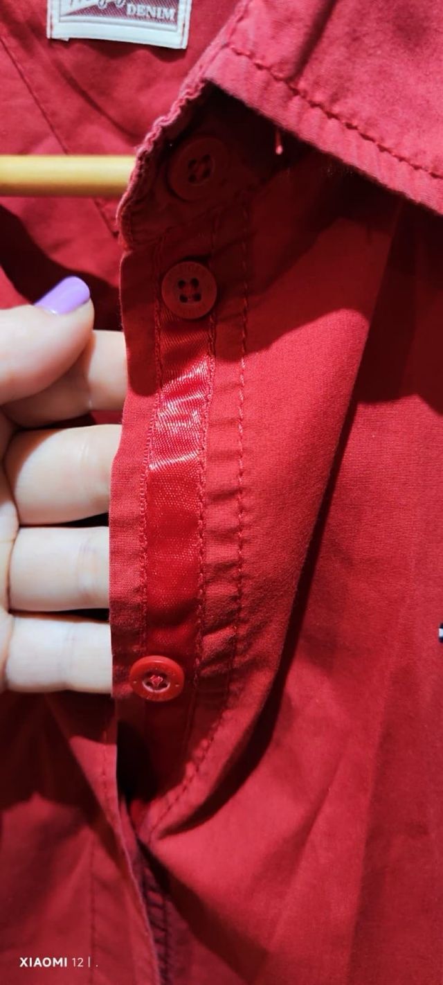 Camisa Tommy Hilfiger Roja Talla L