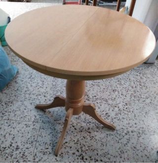 Mesa redonda extensible madera