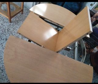 Mesa redonda extensible madera