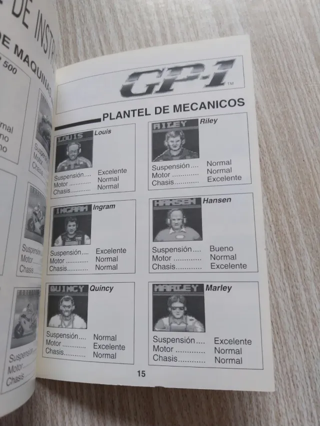 MANUAL GP-1 PAL ESPAÑA SUPER NINTENDO