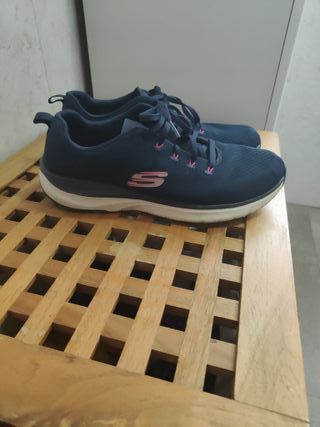 Zapatillas Skechers Azul y Rosa