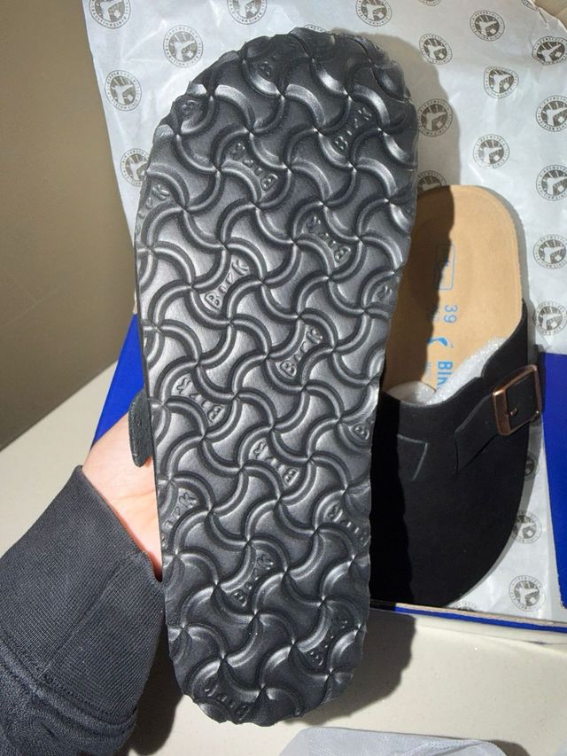 Zoccoli Birkenstock neri taglia 39