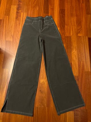 Pantalón wide leg niña gris T .14