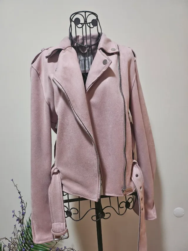 Casaco Biker Rosa Tamanho L