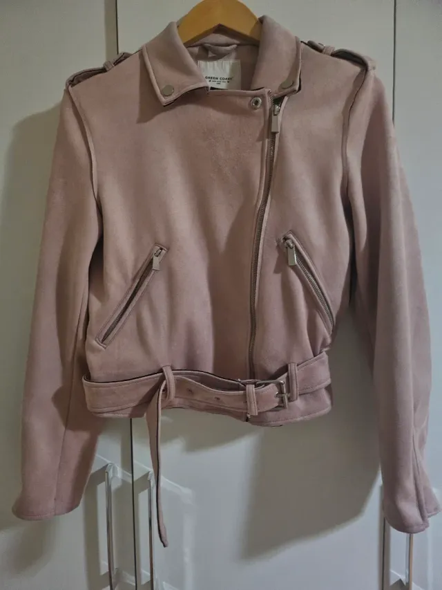 Casaco Biker Rosa Tamanho L