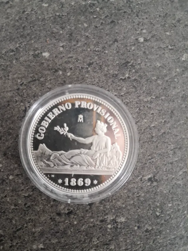 Moneda Plata Gobierno Provisional 1869