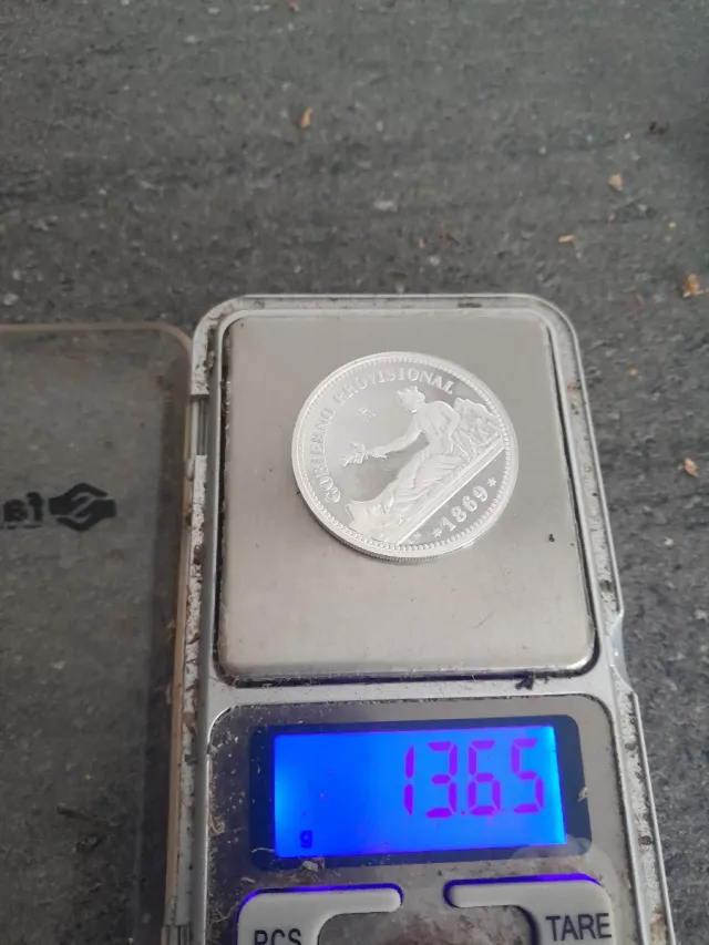 Moneda Plata Gobierno Provisional 1869