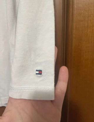 Maglia Tommy Hilfiger bianca manica lunga