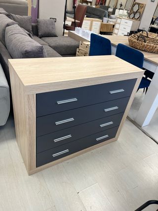 Cómoda 4 cajones cambriano/grafito