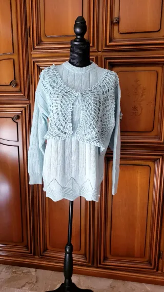 Maglione misto lana verde