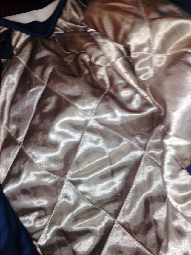 Chaqueta Bershka Azul/Plateada Talla M