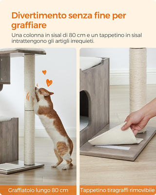 Tiragraffi, Albero per Gatti di Truciolato Alto 86