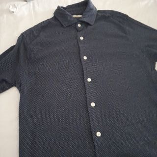 Camisa Mango azul lunares slim fit Talla S
