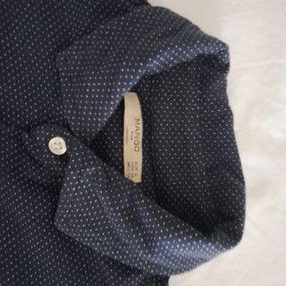 Camisa Mango azul lunares slim fit Talla S