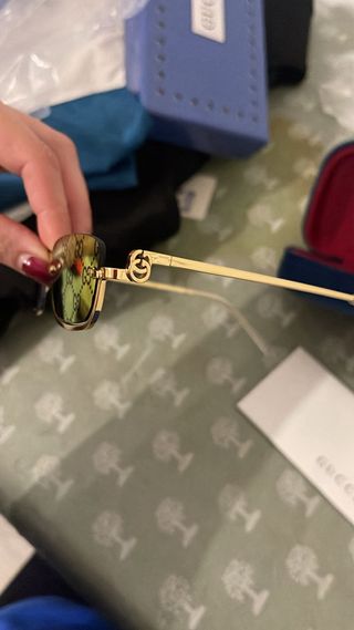 Occhiali da sole Gucci rosa arancio