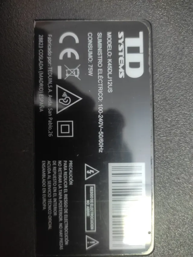 TV 45" TD Systems (No funciona)