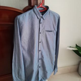 Camisa Green Coast Azul Talla S Slim Fit