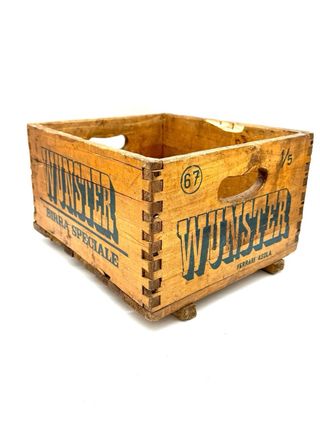 Cassetta legno vintage Wunster Birra Speciale anni ’50–’60