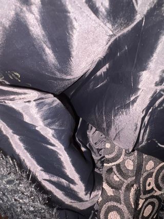 Chaquetón estampado círculos con pelo