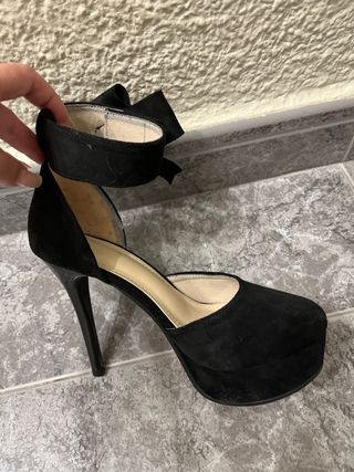 Zapatos de tacón fino con plataforma tacón 12 cm